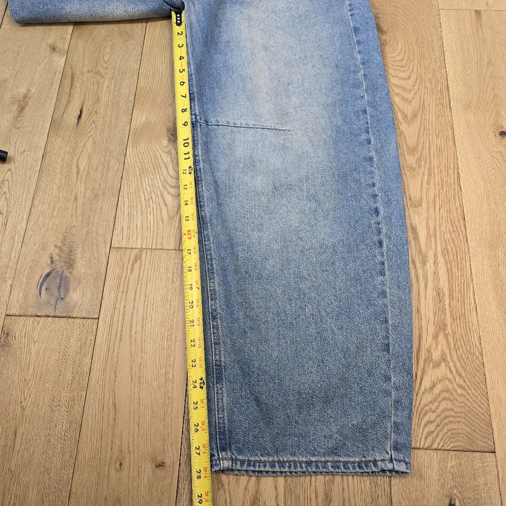 SONG Wide Leg High Rise Blue Muddy Wash Baggy Jeans Size 11 Or 30 - Picture 9 of 9